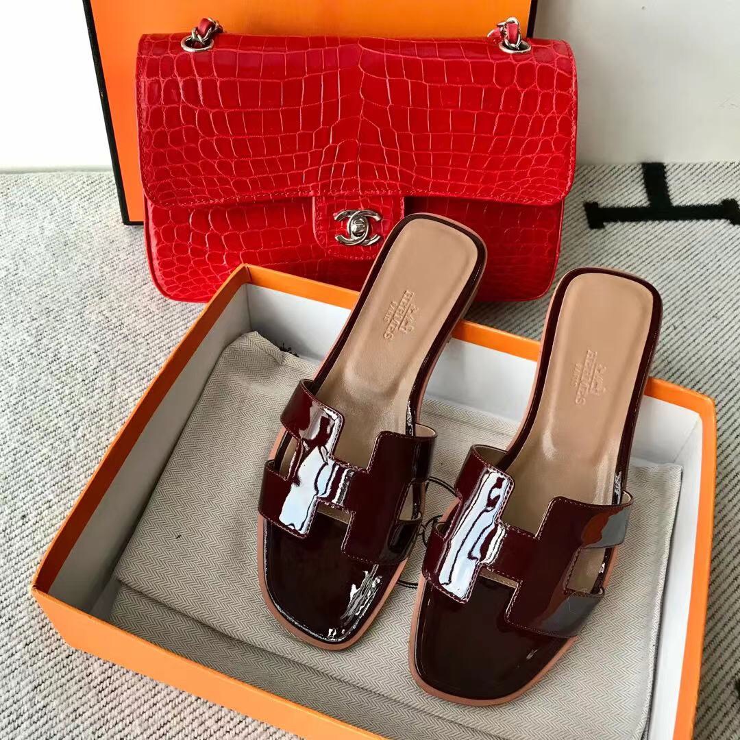 에르메스 올수공 오란 슬리퍼 샌들 페이던트 26